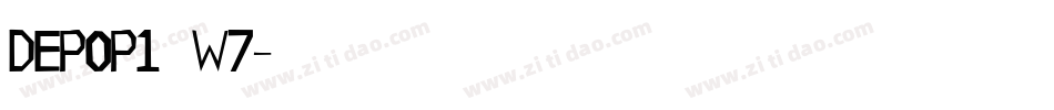 DEPOP1 W7字体转换
